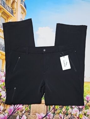 L.L. Bean Black Straight-Leg Outdoor Cargo Pants Tall Size 16 New